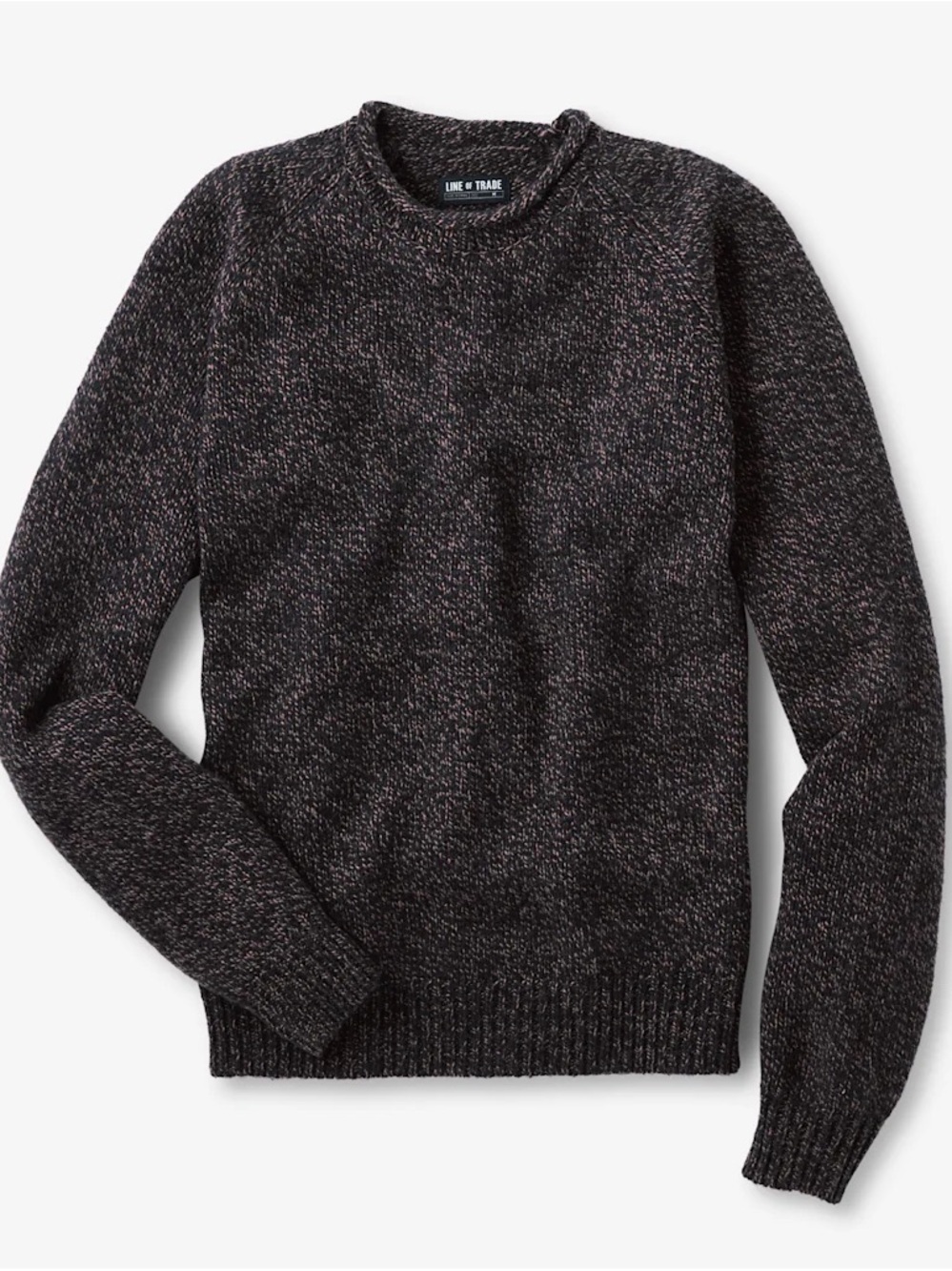 Line of Trade York Rollneck Sweater Black Brown